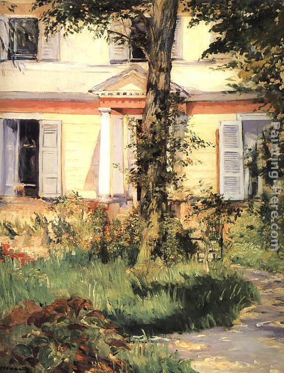 The house at Rueil painting - Eduard Manet The house at Rueil art painting